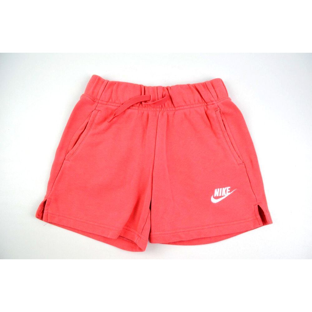 Nike Junior Size L Orange Shorts Elastic Waist Outside Tie String